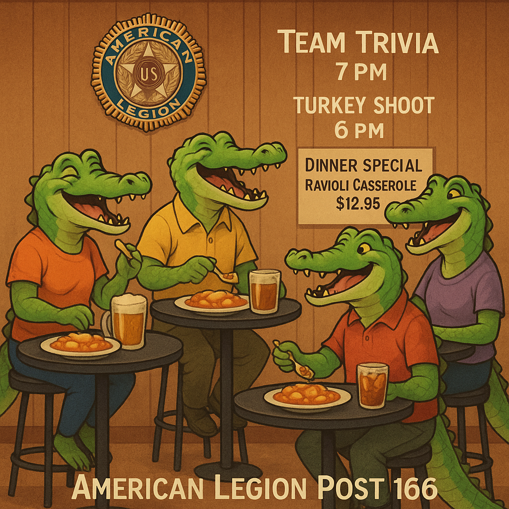 friday ravioli special with trivia and turkey shoot