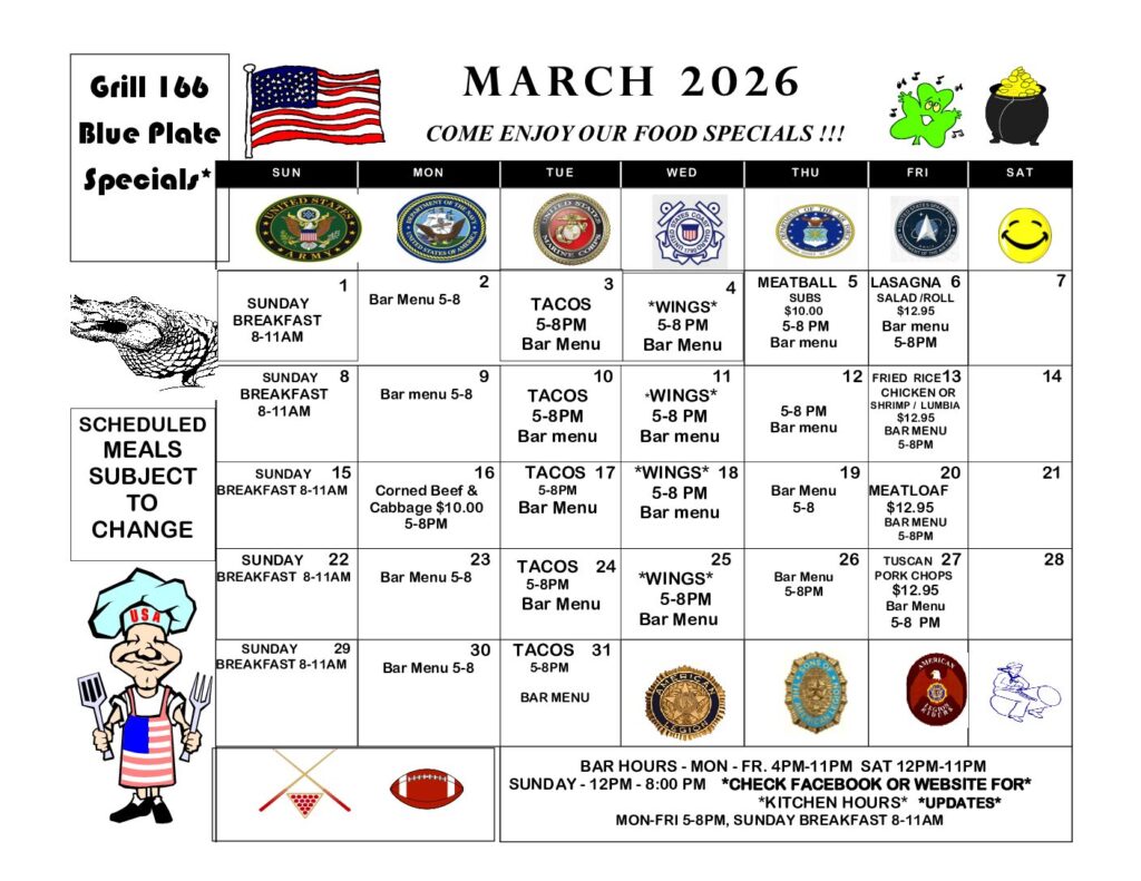 March Dinner 2026 Menu Calendar 1 Pdf 1024x791