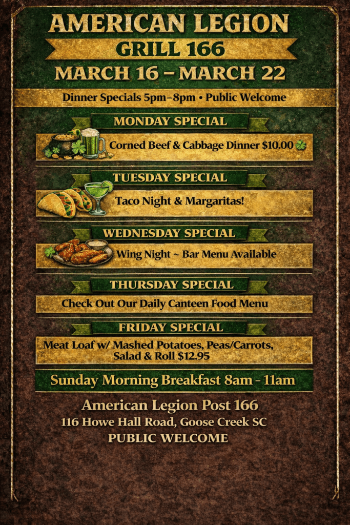 weekly dinner layout for 03 16 03 22 26